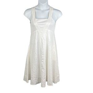 NWT Chelsea & Theodore Womens S Linen Babydoll Dress Sleeveless Pockets Beachy